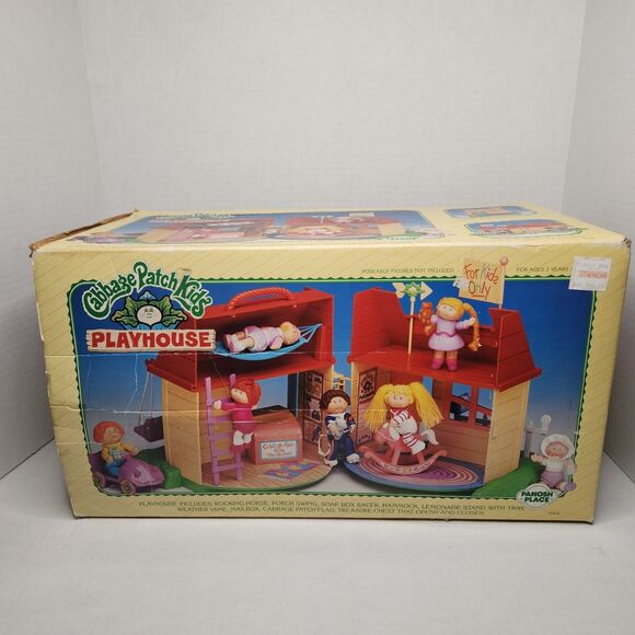Cabbage Patch Kids 1985 Play House Set W Box Dolls Figures Car Accessories Vinta - Picture 2 of 16